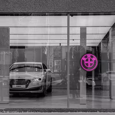 چراغ دیواری نئون دیزاین طرح BL_PN