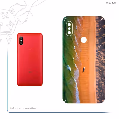 برچسب پوششی ماهوت مدل Beach and Green Sea مناسب برای گوشی موبایل شیائومی Redmi Note 6 Pro