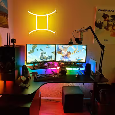 چراغ دیواری مدل نئون NEON-GEMINI