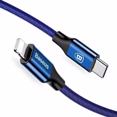 کابل تبدیل USB-C به لایتنینگ باسئوس مدل Yiven طول 1متر