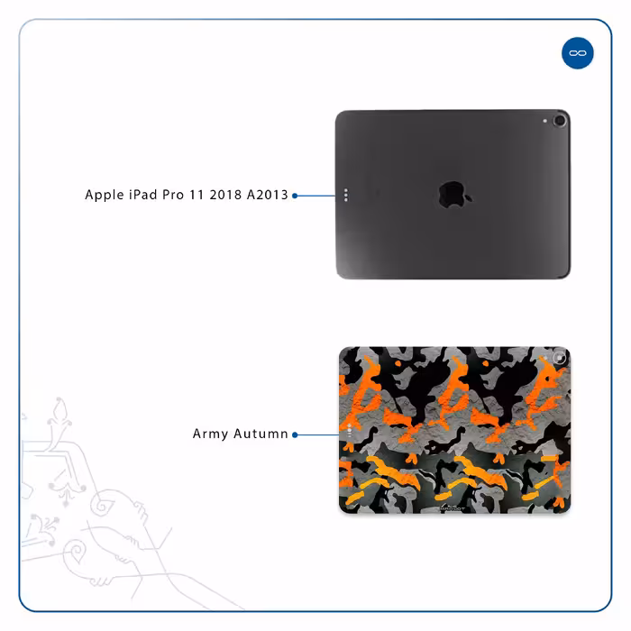 برچسب پوششی ماهوت مدل Autumn-Army مناسب برای تبلت اپل iPad Pro 11 2018 A2013