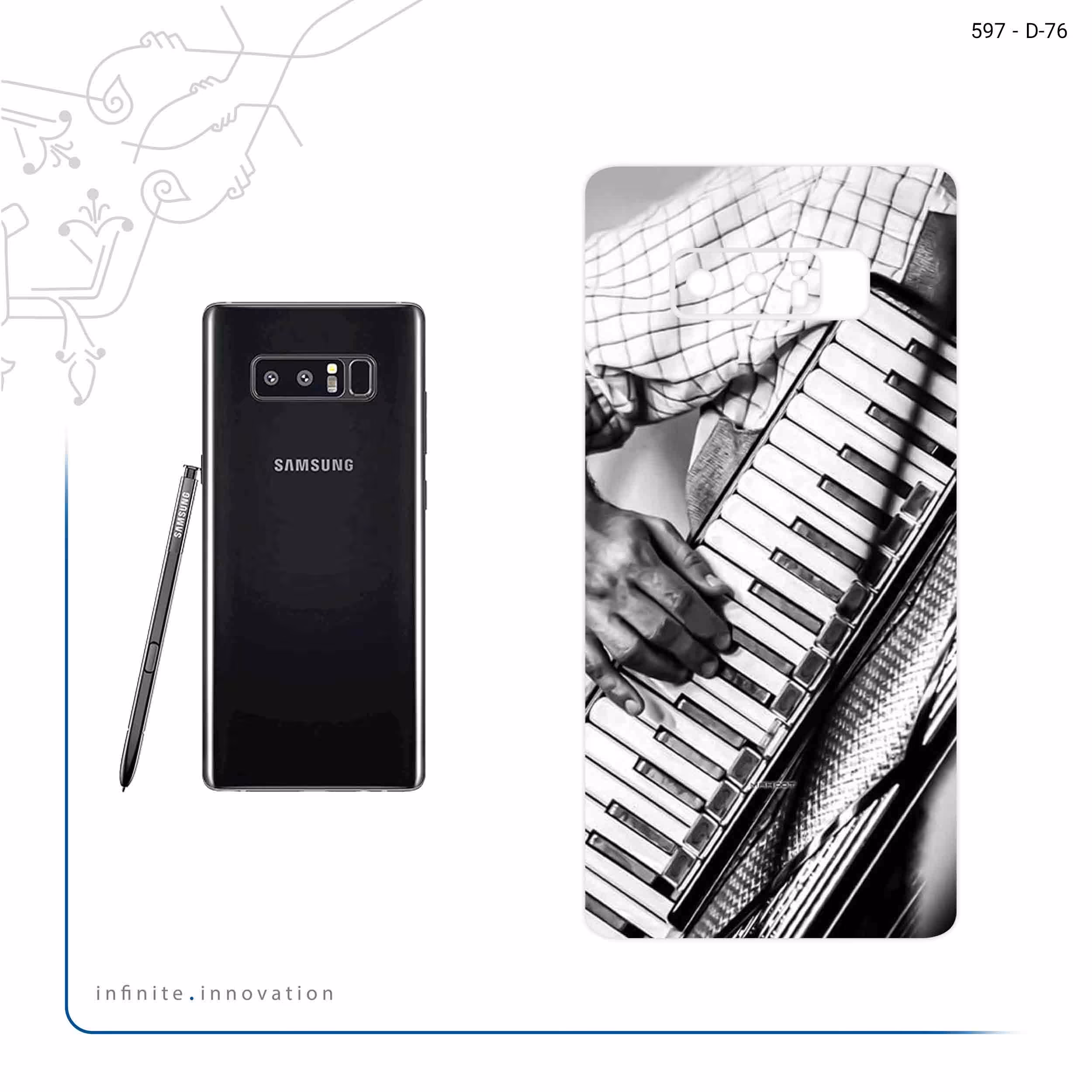 برچسب پوششی ماهوت مدل Accordion مناسب برای گوشی موبایل سامسونگ Galaxy Note 8