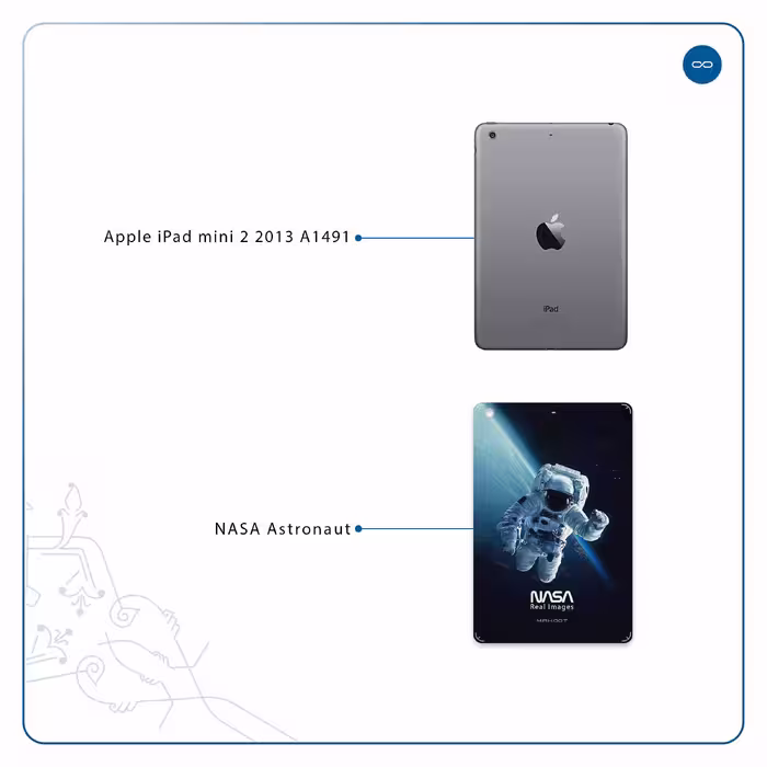برچسب پوششی ماهوت مدل NASA-Astronaut مناسب برای تبلت اپل iPad mini 2 2013 A1491