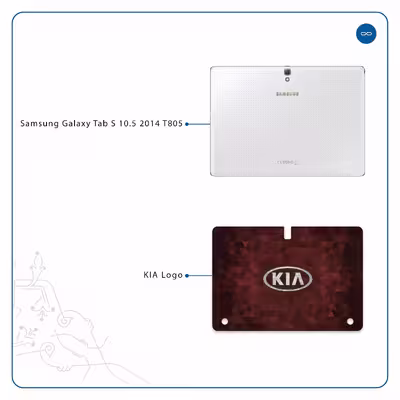 برچسب پوششی ماهوت مدل KIA-Logo مناسب برای تبلت سامسونگ Galaxy Tab S 10.5 2014 T805