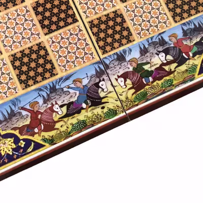 تخته شطرنج طرح چوگان کد 010