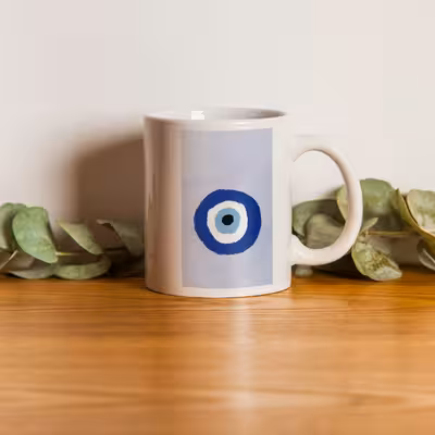 ماگ طرح چشم نظر مدل چشم زخم E5