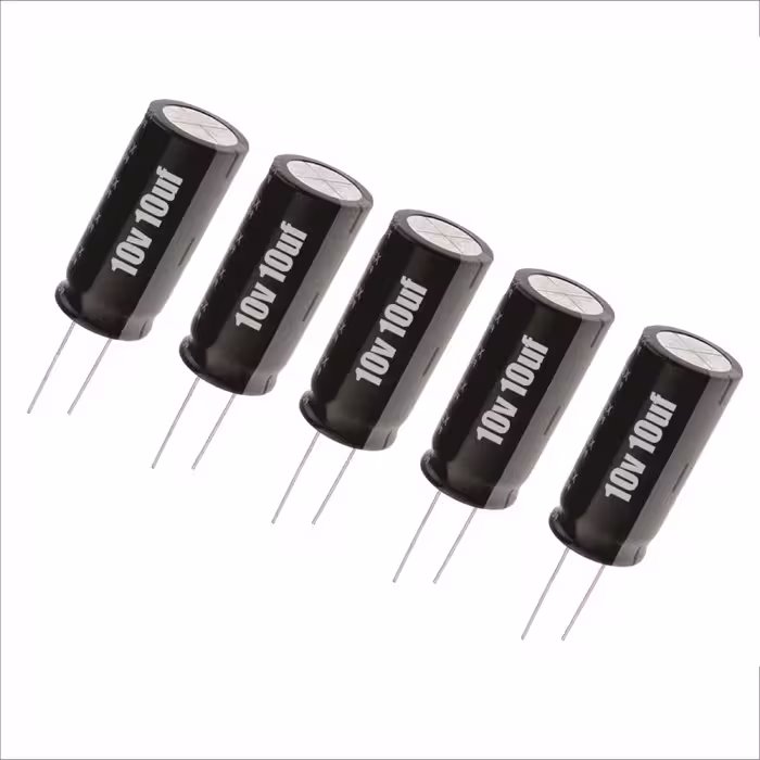 خازن الکترولیت 10 میکروفاراد مدل 16V بسته 5 عددی