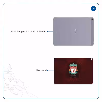 برچسب پوششی ماهوت مدل Liverpool مناسب برای تبلت ایسوس Zenpad 3S 10 2017 Z500KL