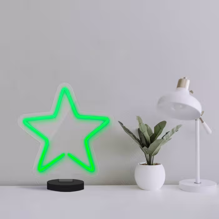 چراغ رومیزی ریموت دار مدل STARS-GL_GR-GLASS