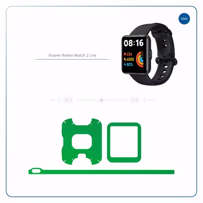 برچسب ماهوت طرح Matte-Green مناسب برای ساعت هوشمند شیائومی Redmi Watch 2 Lite