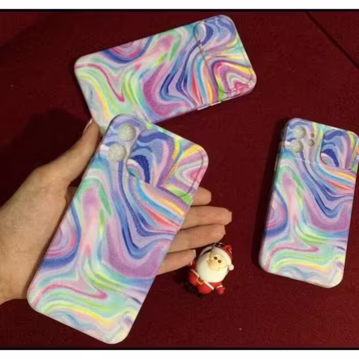 کاور مدل سیلیکونی طرح rainbow کد L800 مناسب برای گوشی موبایل اپل iphone 12 pro