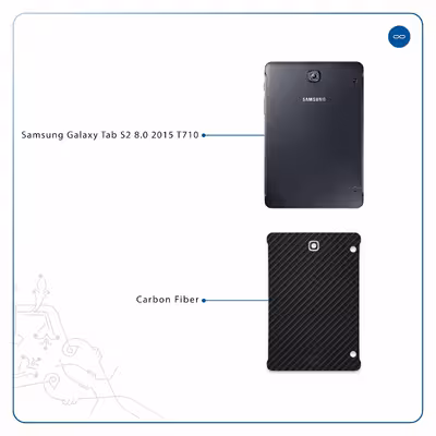 برچسب پوششی ماهوت مدل Carbon-Fiber مناسب برای تبلت سامسونگ Galaxy Tab S2 8.0 2015 T710