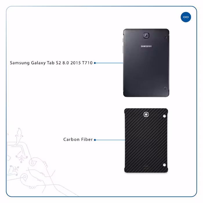 برچسب پوششی ماهوت مدل Carbon-Fiber مناسب برای تبلت سامسونگ Galaxy Tab S2 8.0 2015 T710