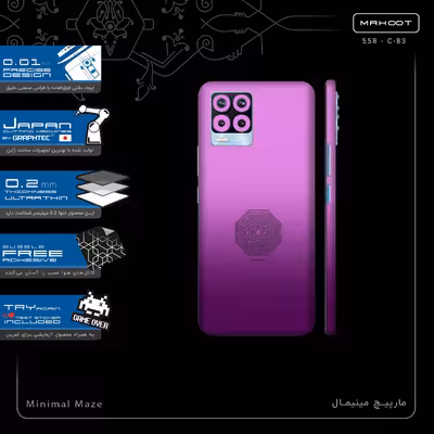 برچسب پوششی ماهوت مدل Minimal Maze-FullSkin مناسب برای گوشی موبایل ریلمی 8 Pro