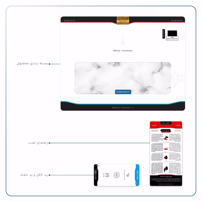 برچسب پوششی ماهوت مدل Blanco-Smoke-Marble مناسب برای تبلت اپل iPad Pro 12.9 (GEN 3) 2018 A1876