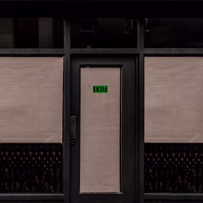 چراغ دیواری نئون دیزاین طرح Exit-BL_GR