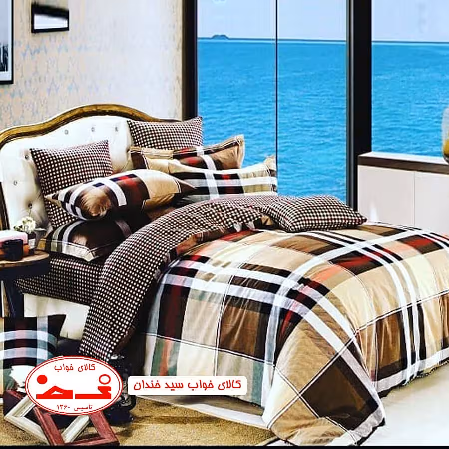 ملحفه یک نفره 3 تکه چهارخونه 2