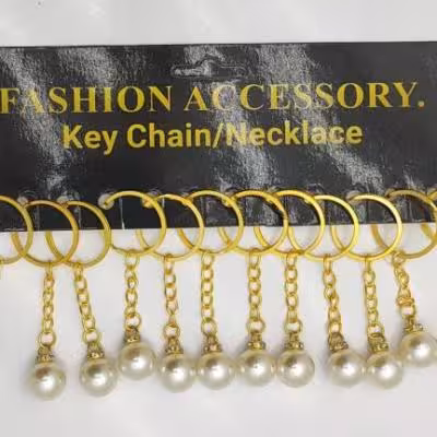 سرکلیدی طلایی مروارید توپی نگین دار