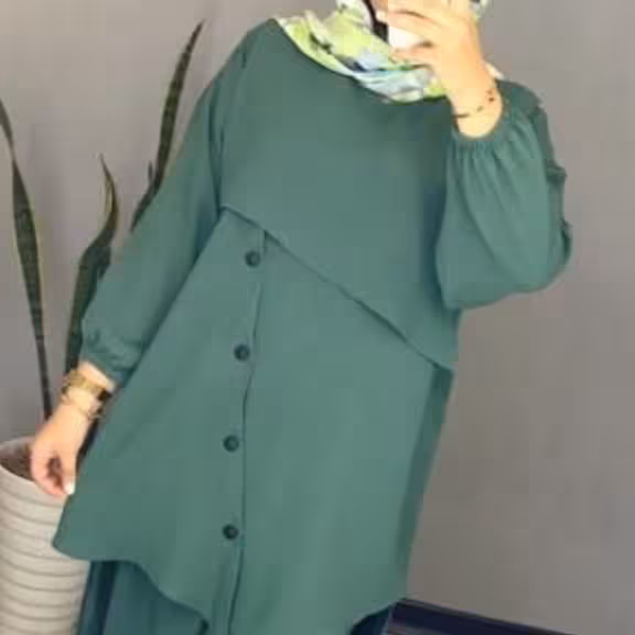 ست تونیک با شلوار زنانه سایز بزرگ