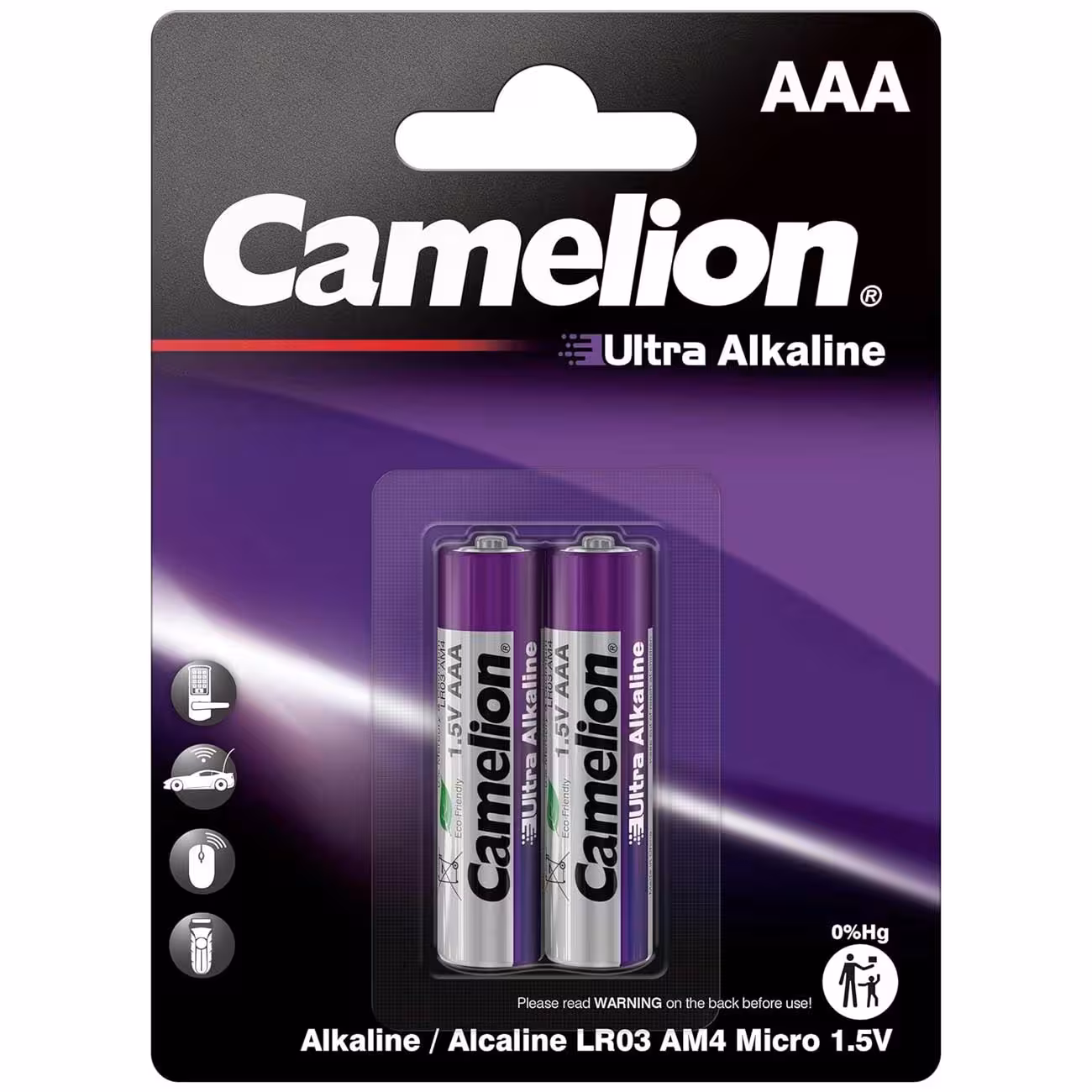 باتری نیم قلمی آلکالاین کملیون LR03 AM4 ( 2 عددی)