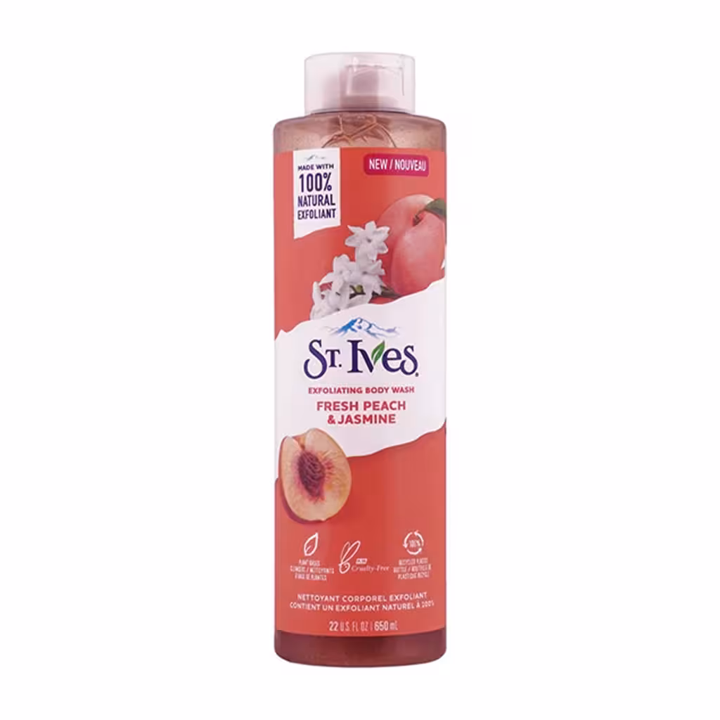 ژل شستشوی بدن و لایه‌بردار سنت ایوز St.Ives Exfoliating Body Wash Fresh Peach &amp; Jasmine