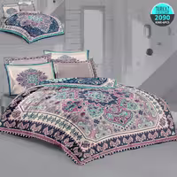 سرویس لحاف روتختی 2 نفره چاپی تنسل برند ترکاز(Turkaz) کد 2090