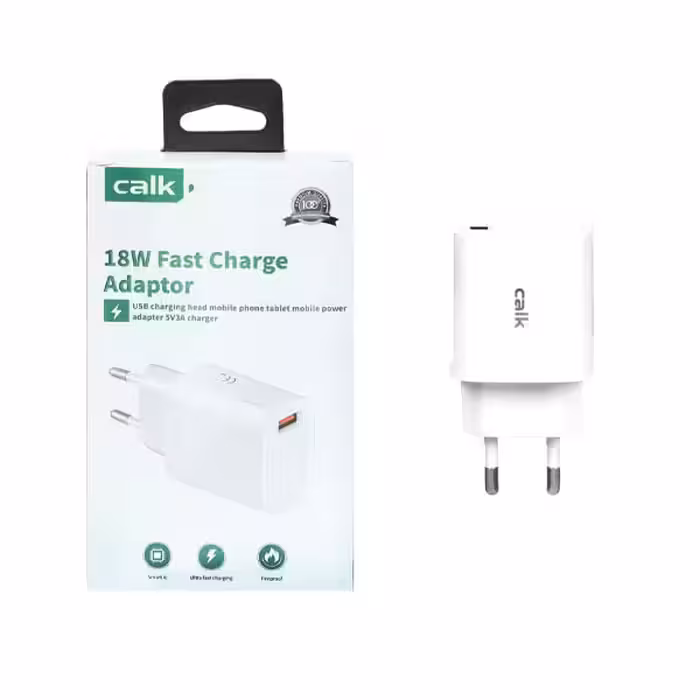 آداپتور دیواری Calk فست شارژ 18w مدل CS106