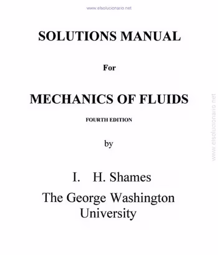 خرید و دانلود نسخه کامل کتاب Mechanics of Fluids solution manual