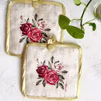 دستگیره مربع مخمل پرنسس لوکس - طرح 52