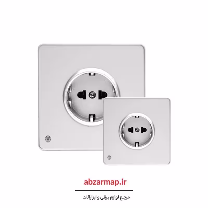 پریز برق ارت دار مدل یاقوت طوسی آسیا الکتریک