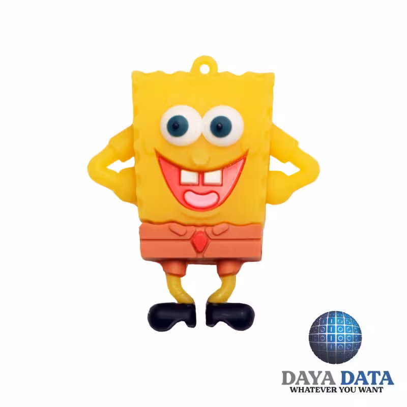 فلش مموری فانتزی دایا دیتا  باب اسفنجی خندان مدلPC1019-7 ظرفیت128GB-USB2 رنگ زرد