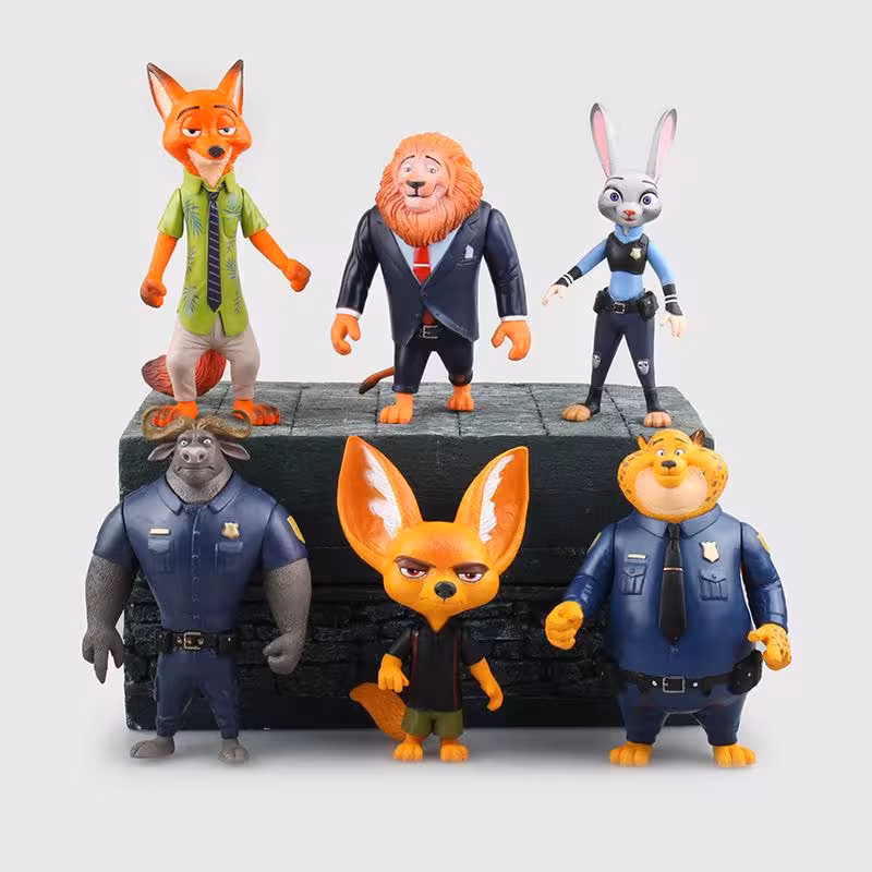 فیگورهای زوتوپیا Zootopia مجموعه 6 عددی