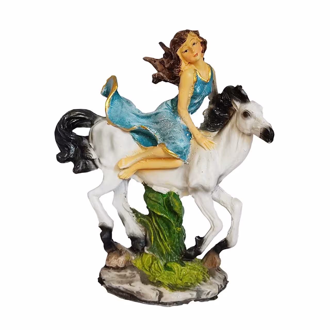 مجسمه پلی استر دختر اسب سوار کد 91