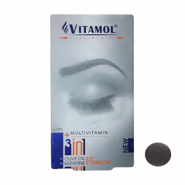 کیت رنگ ابرو بلوند دودی روشن BS ویتامول حجم 30 میلی لیتر | Vitamol Eyebrow Color 30 ml No.BS