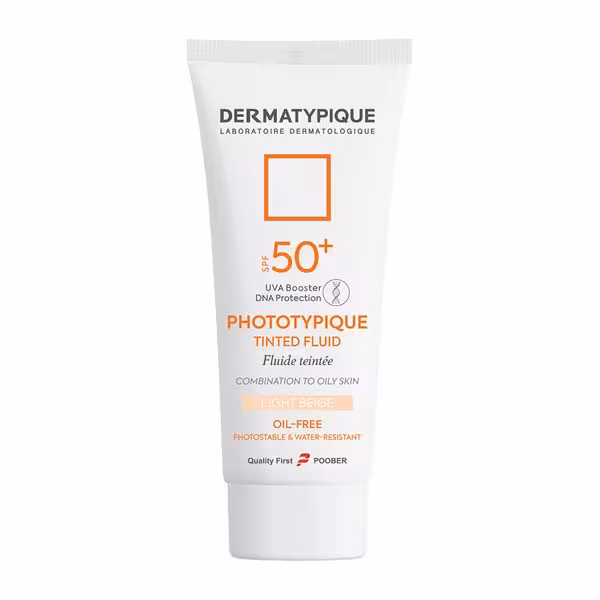 ضدآفتاب رنگی پوست چرب SPF50 فتوتیپیک بژ روشن درماتیپیک