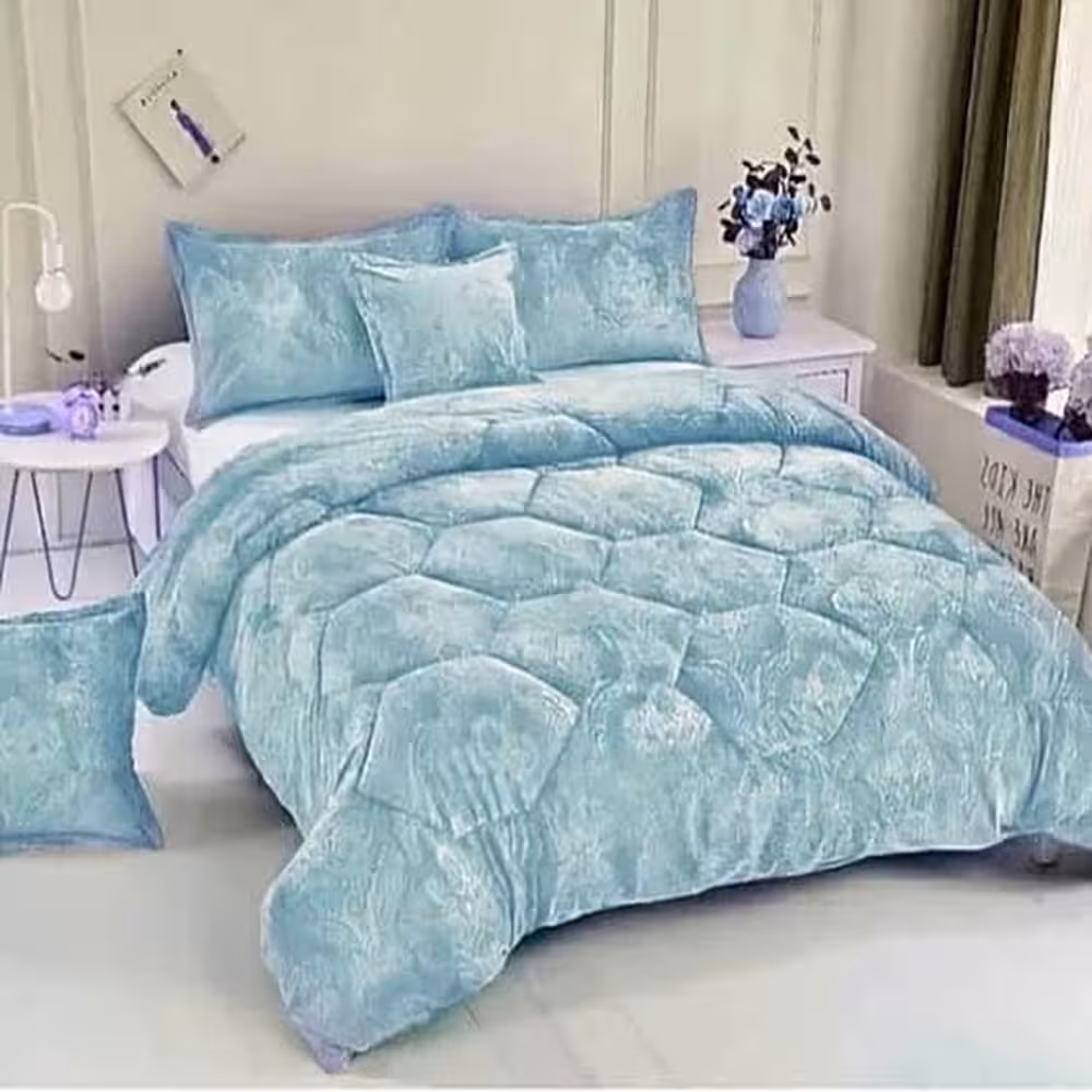 روتختی مخمل شانل فیروزه ای کد B32