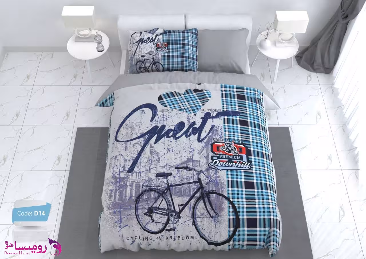 قیمت و خرید سرویس روتختی طرح دوچرخه یک نفره برند ترکسان کد d14