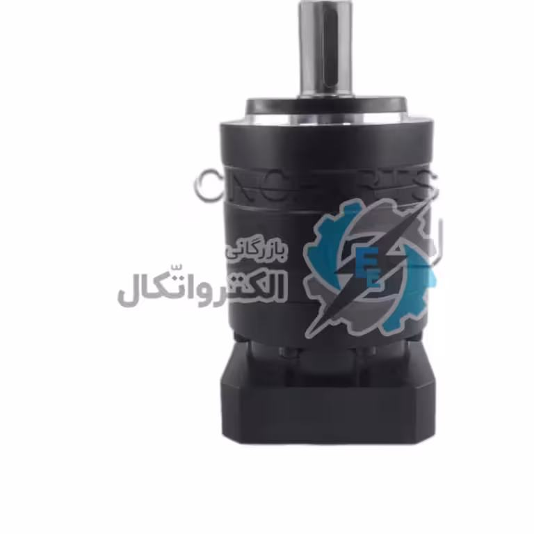 گیربکس خورشیدی سرووموتور HQM اچ کیو ام مدل SE90-25-130-22 سایز 90 نسبت 1 به 25 شفت ورودی 19 شفت خروجی 22 فلنج گرد مناسب 750 وات 3000 دور (گیربکس سیاره ای)