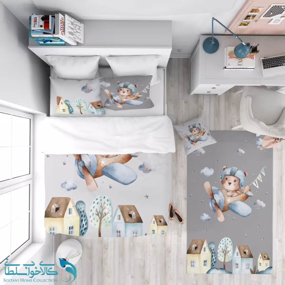 روتختی طرح تدی خلبان سایز یکنفره کد A2887