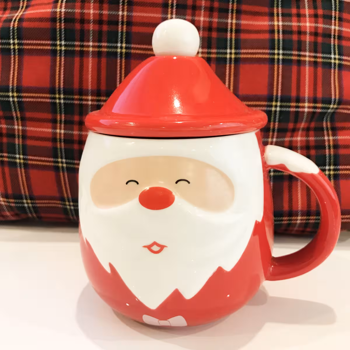 ماگ درب دار کریسمسی طرح بابا نوئل