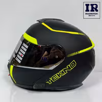 کلاه کاسکت بلوتوث دار فک متحرک تکنو Tekno - مشکی فسفری   T6