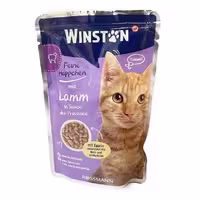 پوچ گربه وینستون با طعم بره در سس Winston Lamb In Sauce وزن 100 گرم