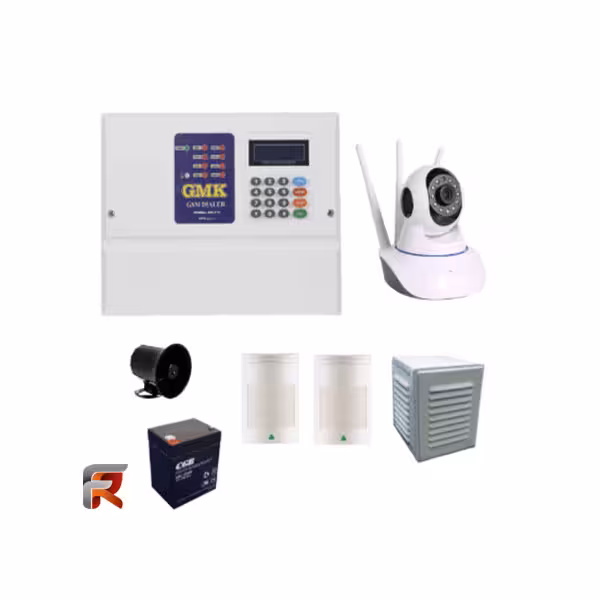 پکیج دزدگیر اماکن سیم کارتی جی ام کا GMK890 M1 با بیمه ایران 12 ماهه دوربین وایرلس