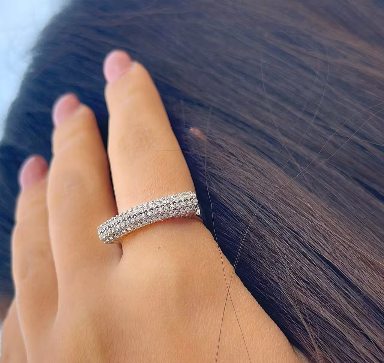 انگشتر جواهری نقره زنانه کد 10754