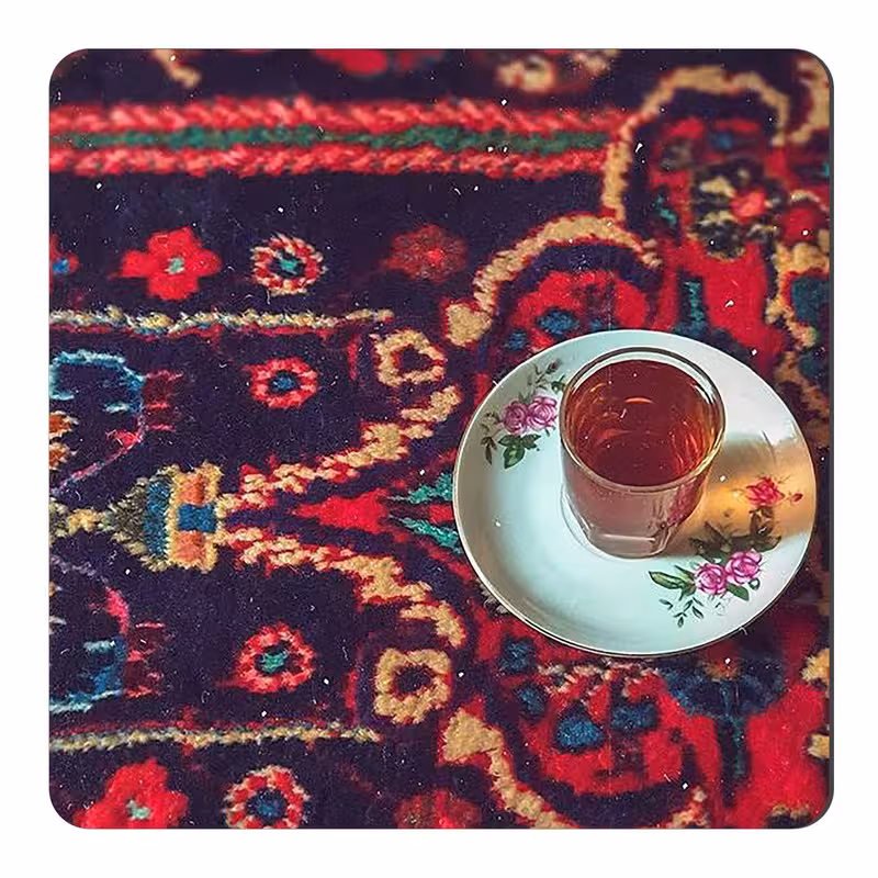 مگنت طرح استکان چایی و قالی قدیمی کد wmg2704