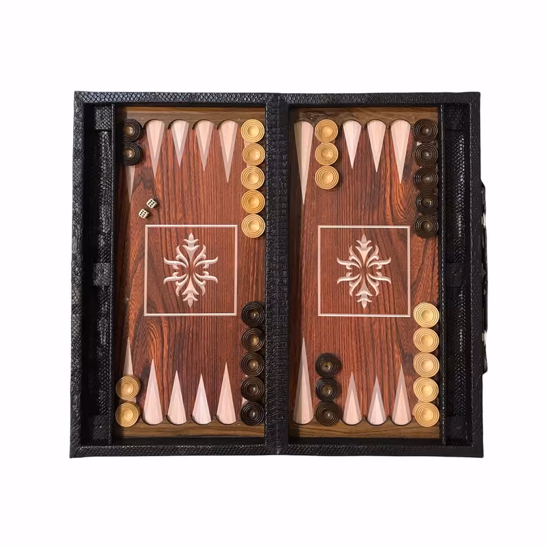 تخته نرد چرم طرح اوستا