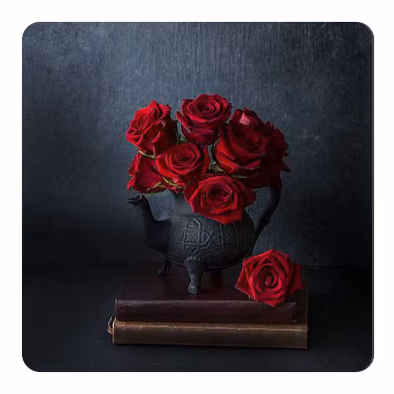 مگنت طرح گلدان و گل های رز کد wmg1037