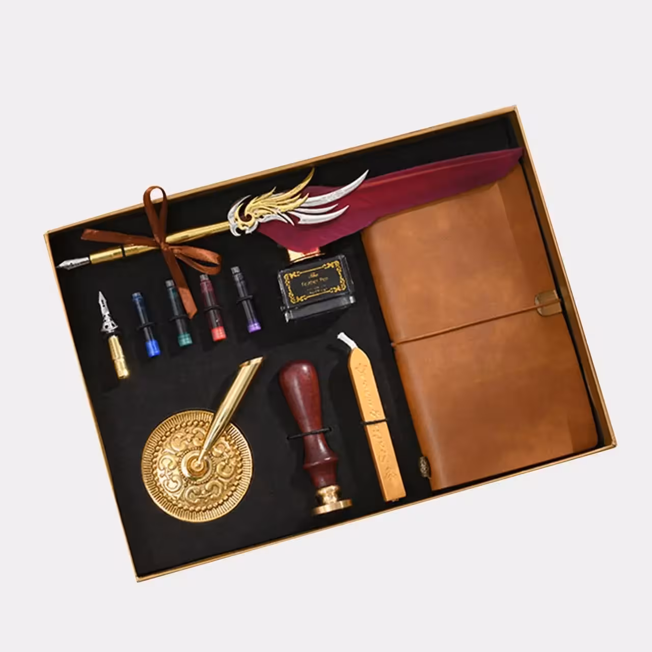 ست کالیگرافی قلم پر طرح آرتمیس Calligraphy set feather pen Artemis