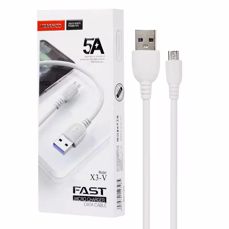 کابل USB به micro-usb ترانیو مدل X3 طول 1متر 5آمپر