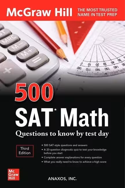 500 اس ای تی مث | کتاب آزمون انگلیسی 500 SAT Math Third Edition